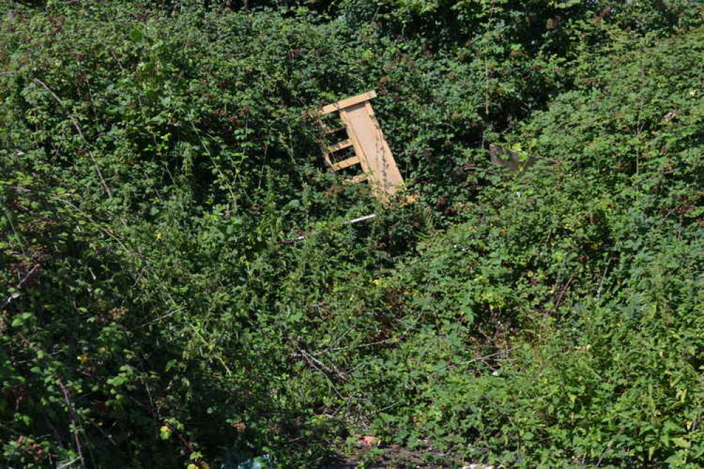 Fly tipping close to Vobster Quay in August