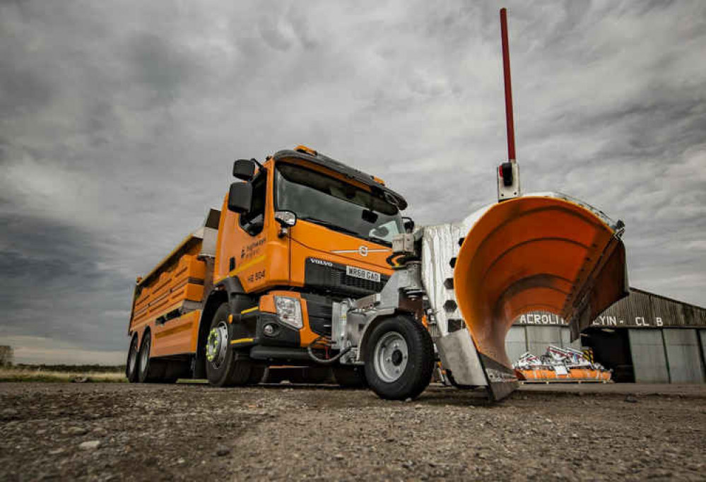 A Highways England Gritting Truck. CREDIT: Highways England. Free to use for all BBC wire partners.