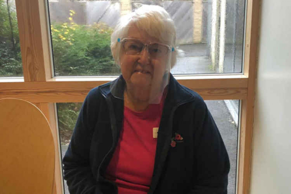 Eva Humphries, from Frome was the first patient to receive her vaccination at Frome Medical Practice today Eva Humphries, from Frome was the first patient to receive her vaccination at Frome Medical Practice today