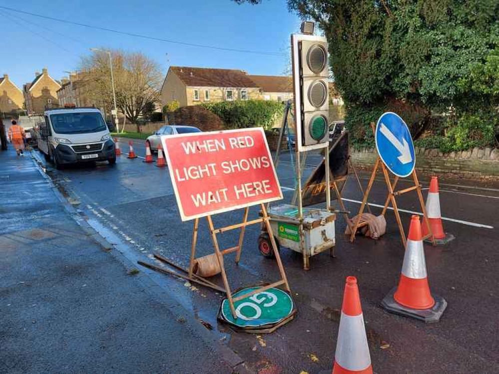 These were emergency roadworks in The Butts in Frome December 19