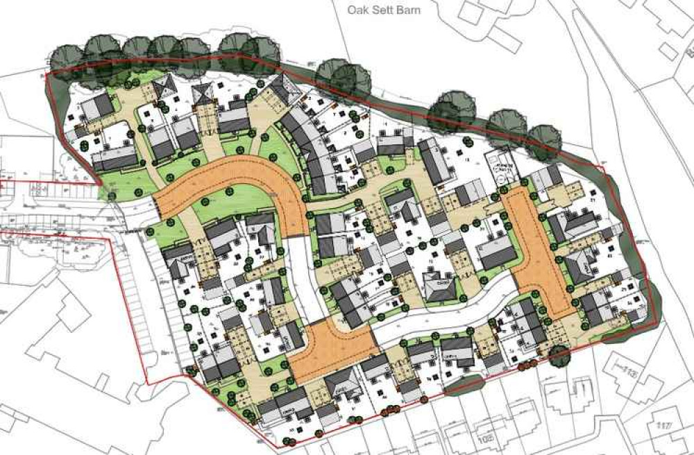 Plans For 39 Homes On Dancing Lane In Wincanton. CREDIT: Big Picture Design. Free to use for all BBC wire partners.