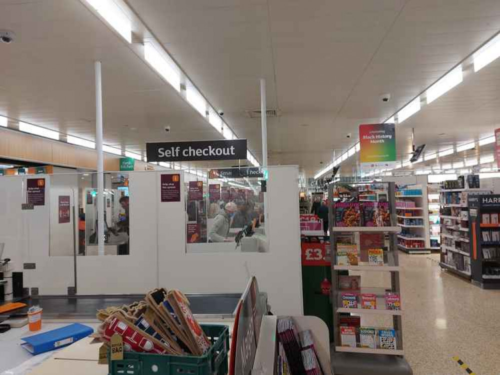 Inside the Sainsbury's store back in October 2020