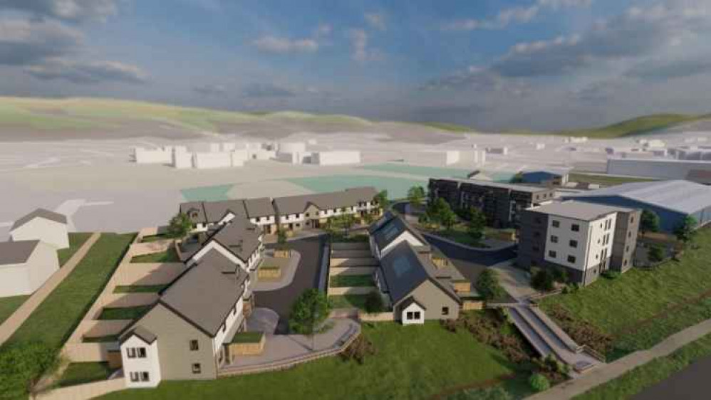 Artist's Impression Of 54 New Homes On Seaward Way In Minehead. CREDIT: Somerset West And Taunton Council. Free to use for all BBC wire partners.