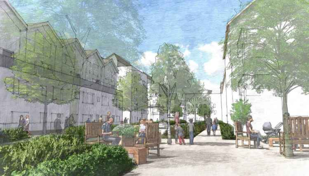 Artist's Impression of Garsdale Avenue Within The Saxonvale Development. CREDIT: Nash Partnership. Free to use for all BBC wire partners.