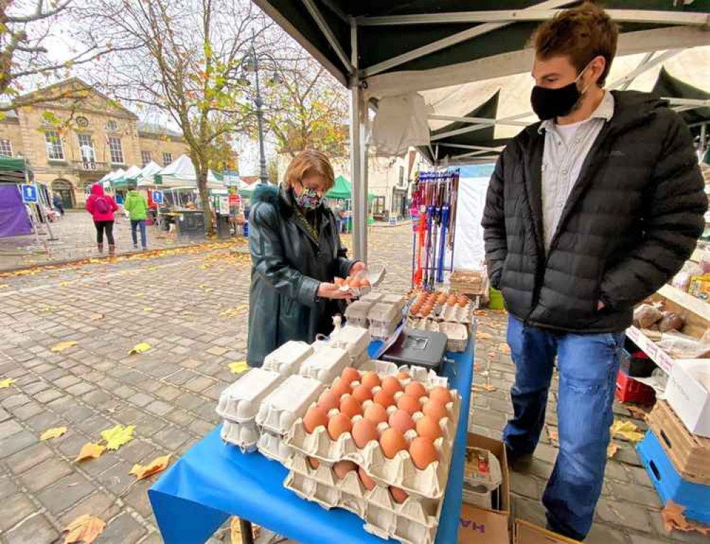 The leader of Mendip shopping at one the markets. File photo