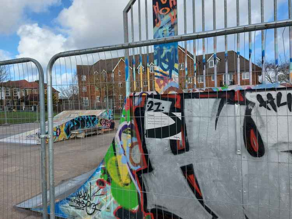 The skateboard park on February 18