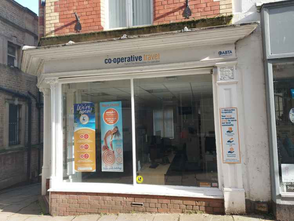 The Co-operative travel shop on Cheap Street in Frome February 23