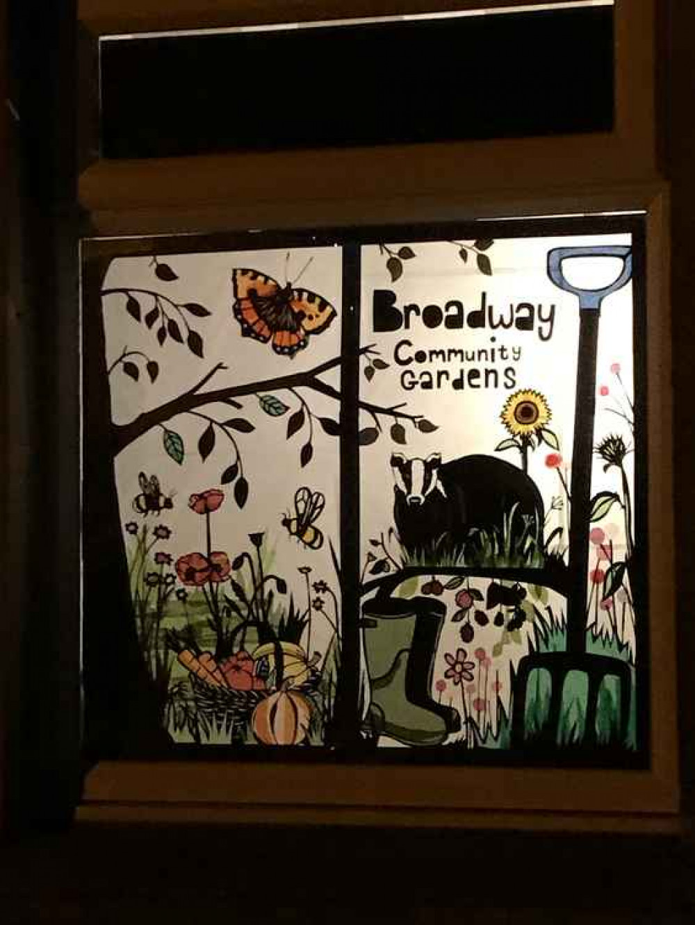 Just one of the windows around the former allotment site