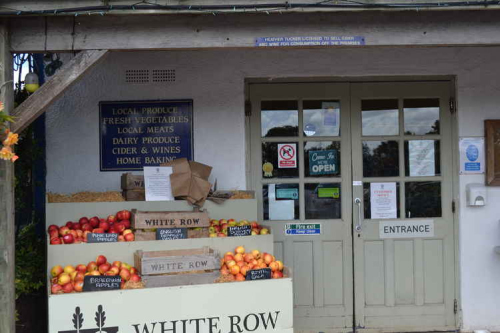 The White Row farm shop in August 2020