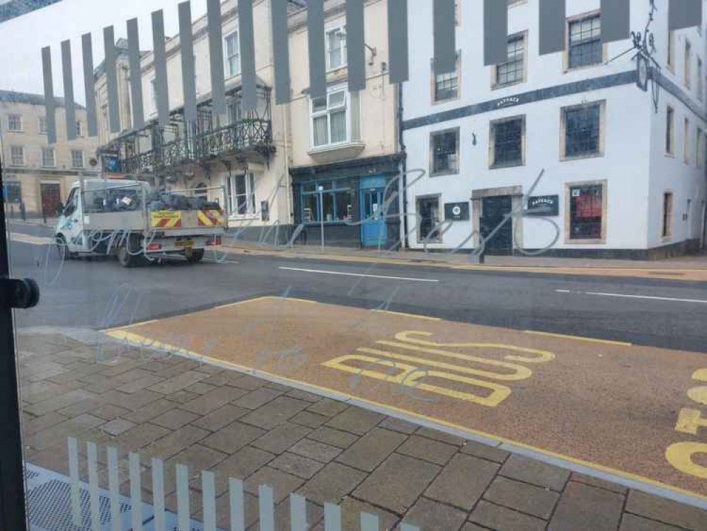 Frome Market Place today (March 18)