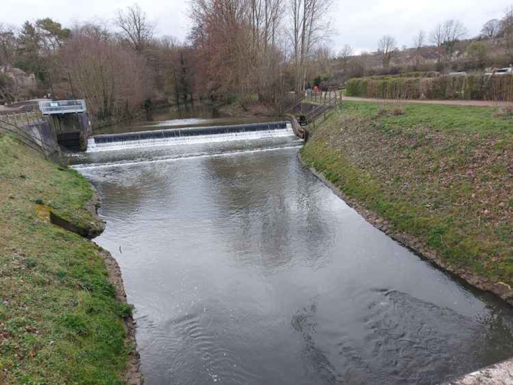 Frome River at Welshmill today (March 19)