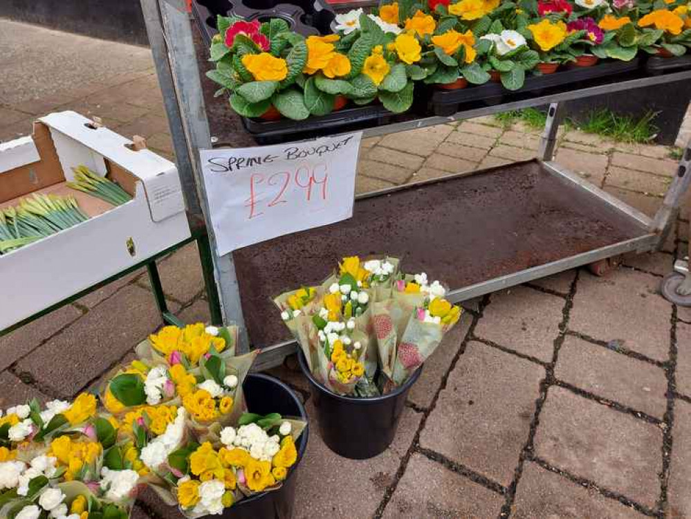 Flowers on sale - Spring bouquets in Frome March 20