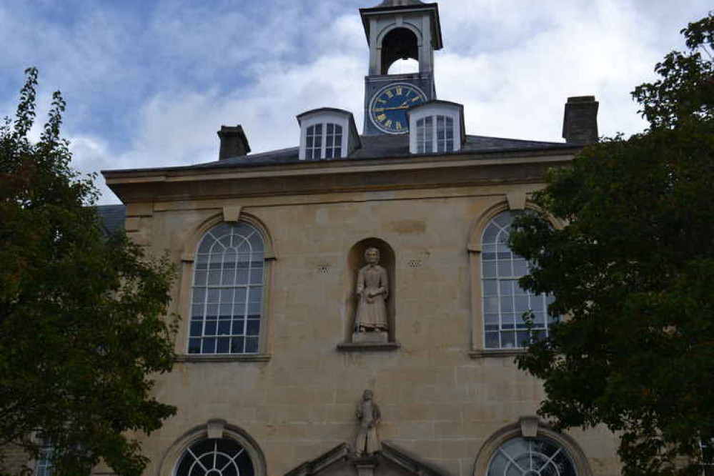 The Blue House at the heart of Frome, photo from December 2020