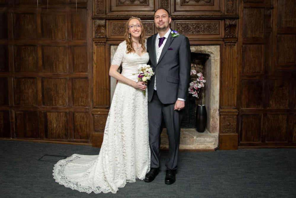 Mike and Rachel are the first couple to get married at Dorchester's Dorset Museum