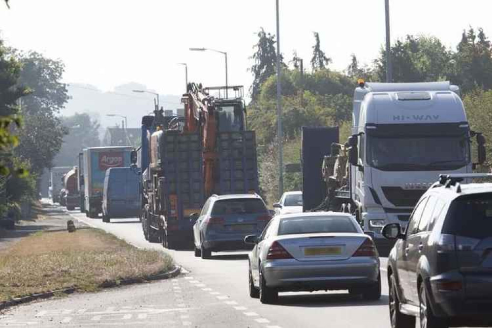 Traffic On The A358 Between Taunton And Ilminster. CREDIT: Highways England. Free to use for all BBC wire partners.