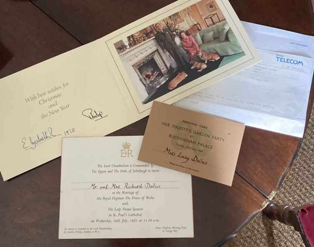 Invites to the garden parties, cards and telegrams from the late Duke of Edinburgh