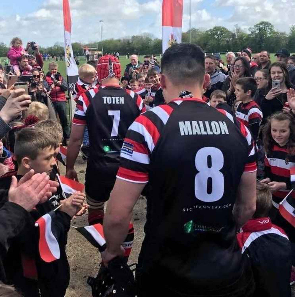 Alex running out for the 1st XV