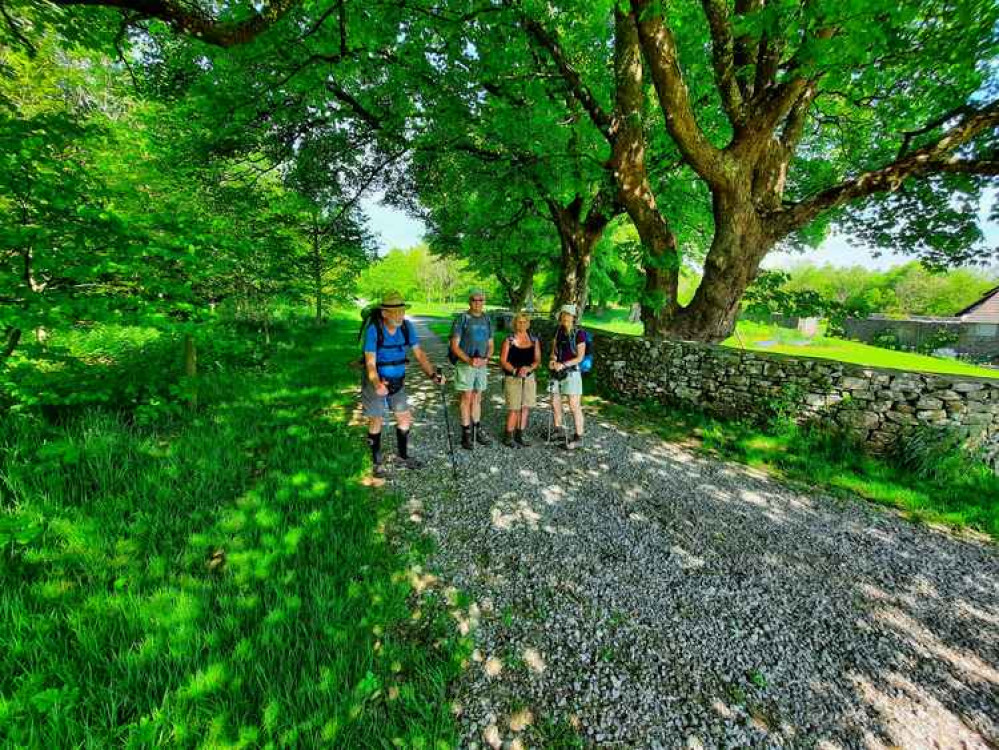 Tim Digger, Tony Dyson, Claire Hewish, Betsy Digger near Compton Martin