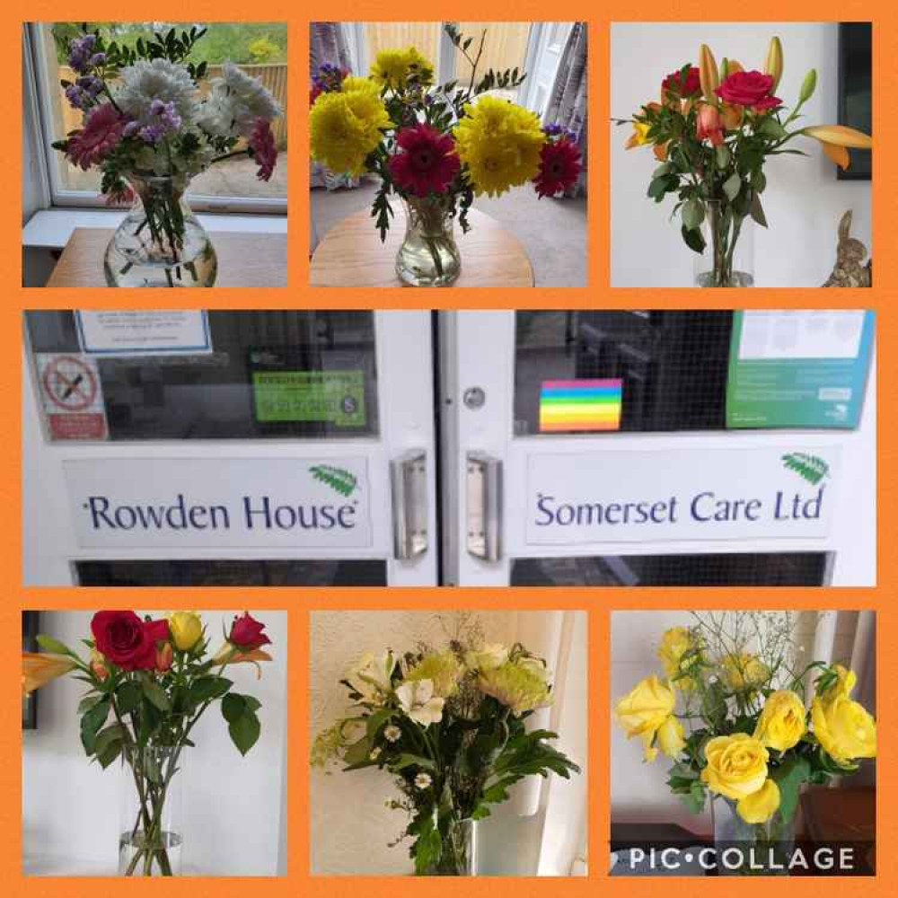 Flower drop off at Rowden House