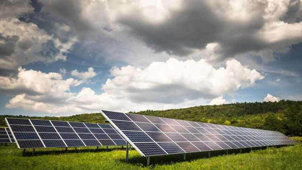 A stock image of a solar farm. Permission for use by all partners.