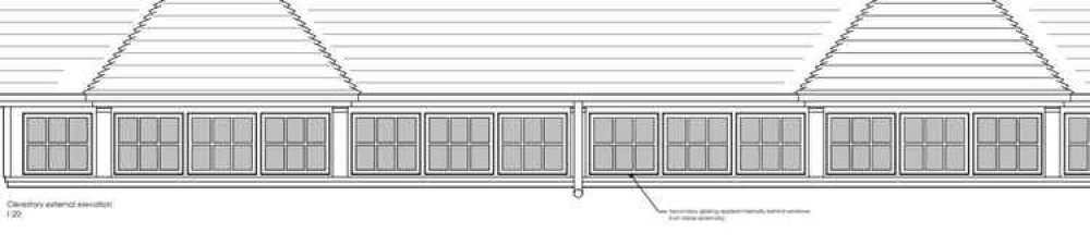 An extract from one of the drawings supplied with the application for works at Downside