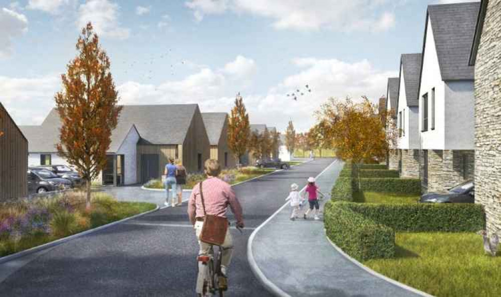 Artist'S Impression Of New Homes Near Cherry Pie Lane In Sparkford. CREDIT: Clifton Emery Design. Free to use for all BBC wire partners.