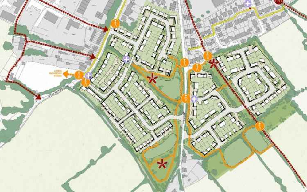 Masterplan of three connected developments in the Little Keyford area of Frome (Photo: Pegasus Planning)