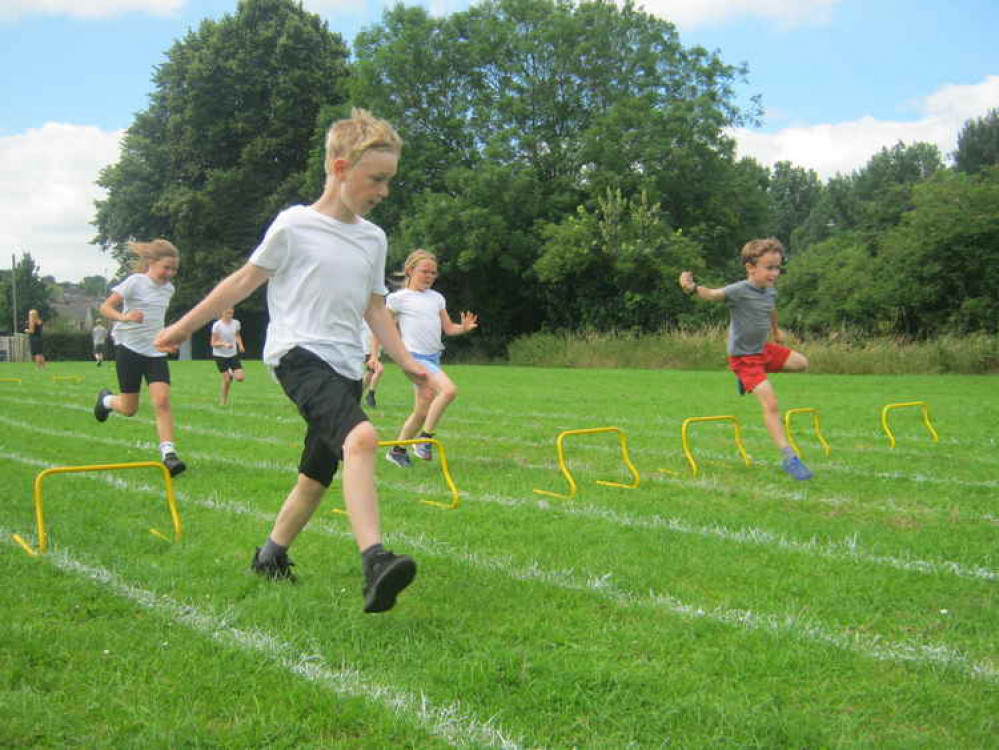 The children at sports day at Vallis