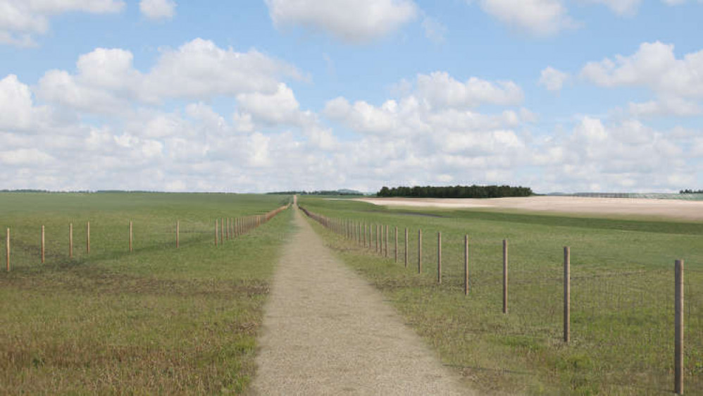 Existing Public Right Of Way Near Stonehenge. CREDIT: Highways England. Free to use for all BBC wire partners.