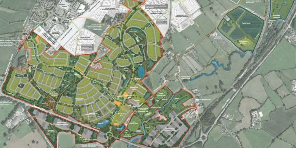 An extract from the master plan sent to Mendip Planners