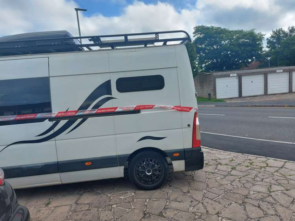 The camper van on Selwood Road on August 24