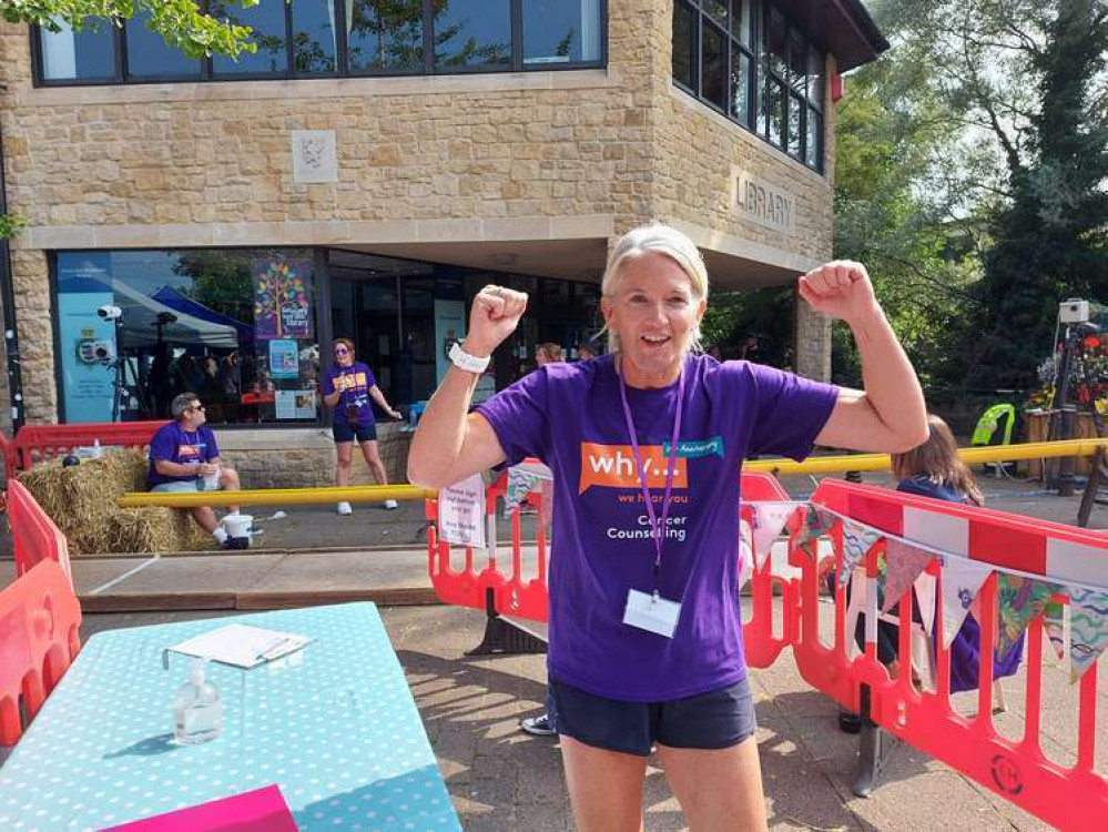 Rachel Clark celebrates the winning skittle at just after 2pm ... Rachel Clark celebrates the winning skittle at just after 2pm ...