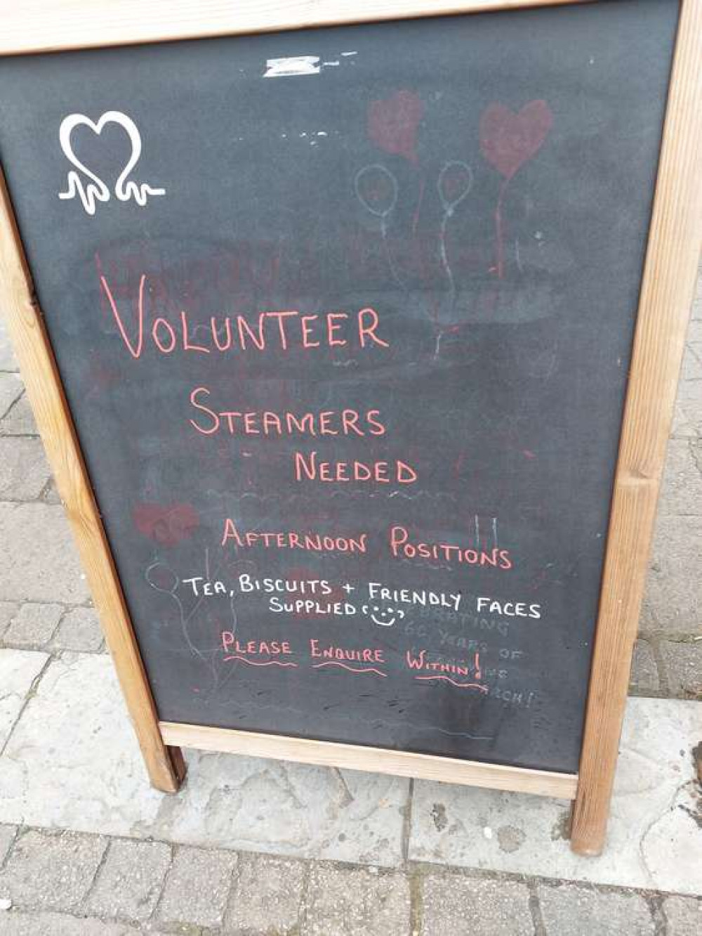 Steamy volunteer work at the British Heart Foundation shop in Frome