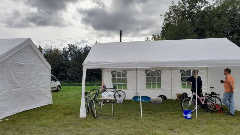 The idea was to race around the Frome showground in return for a raffle ticket