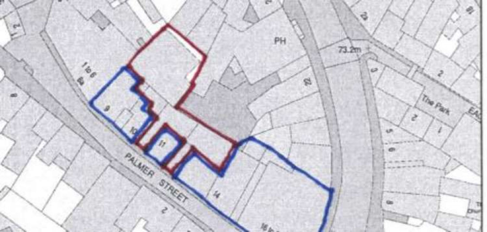 An extract from the revised location plan for the Palmer Street homes