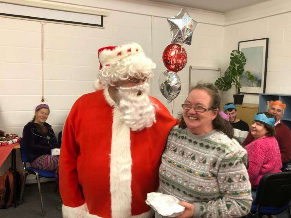 Santa at a community Christmas meal at Heads Up, Wells in December 2019. Santa at a community Christmas meal at Heads Up, Wells in December 2019.