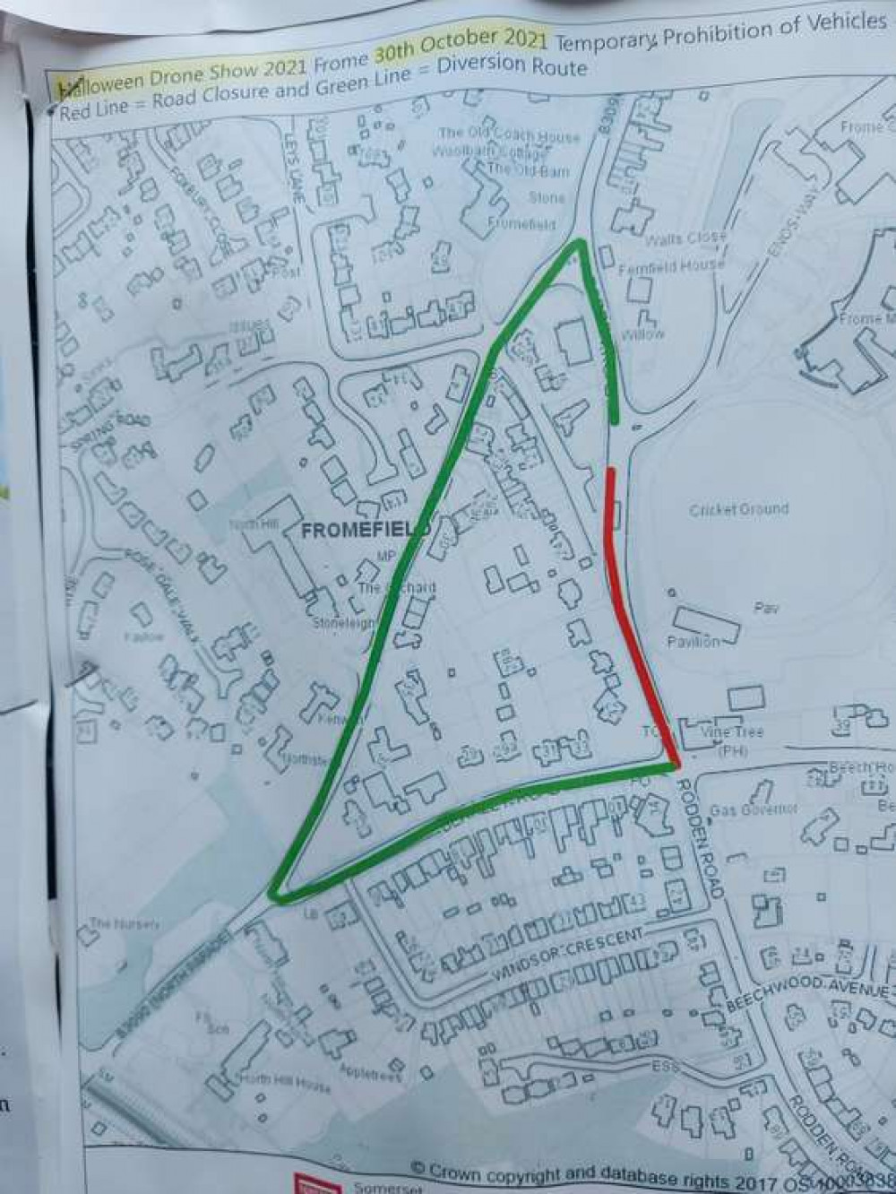 The area which will be covered by the drone show The area which will be covered by the drone show