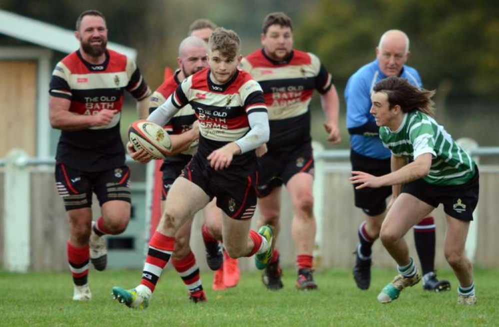 Fleet of foot from Frome RFC firsts : Photo Mark Sangster