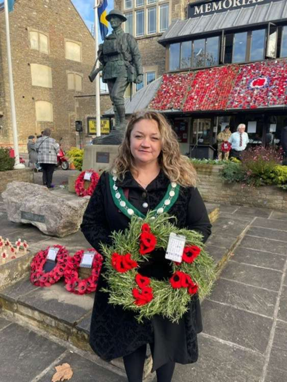 The wreaths are green in more ways than one