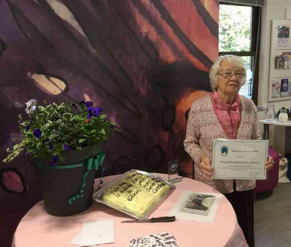 Bath and North East Somerset Council's Home Library Service volunteer, Eileen Colburn