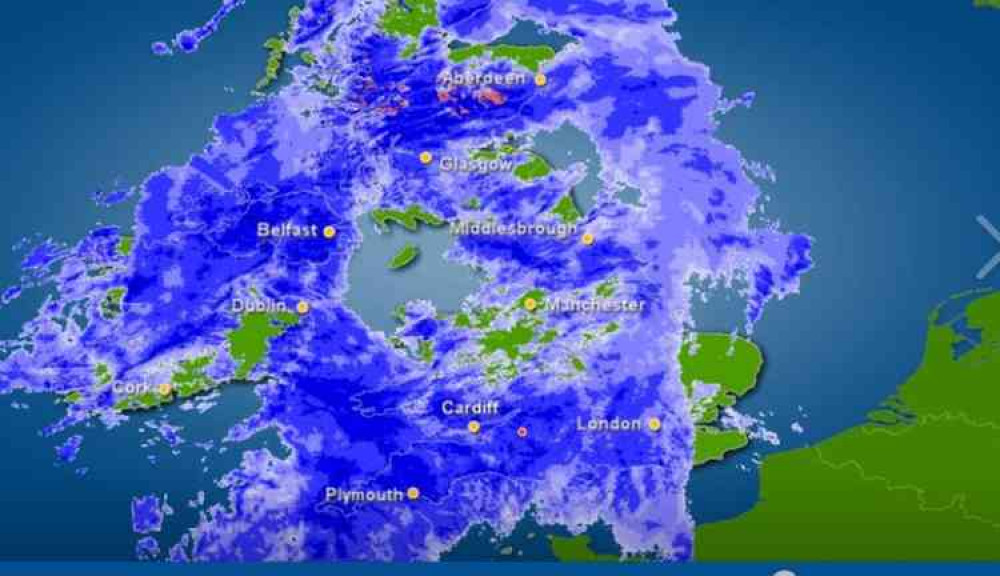 The satellite photo collected by Kilmersdonweather shows just how wet the UK really is right now