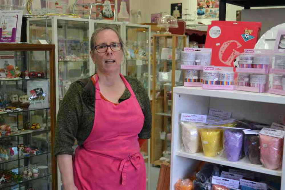 With social distancing in place there are only two customers at a time allowed in the shop but the baking side is on the rise