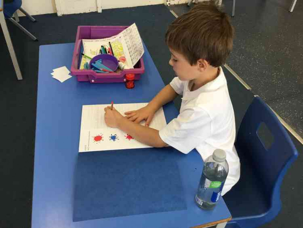 One of the year one pupils at Midsomer Norton Primary today (June 1) One of the year one pupils at Midsomer Norton Primary today (June 1)