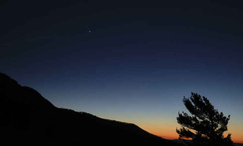 December 13 - Look closely towards the top of the picture: Saturn is above Jupiter as they move closer together (NASA) December 13 - Look closely towards the top of the picture: Saturn is above Jupiter as they move closer together (NASA)