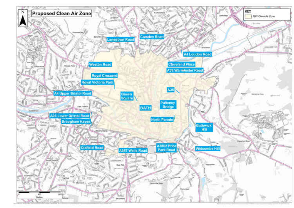 The proposed Clean Air Zone in Bath