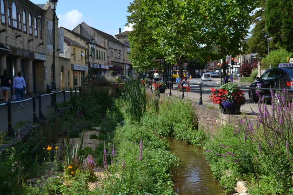 Midsomer Norton High Street on August 17 Midsomer Norton High Street on August 17