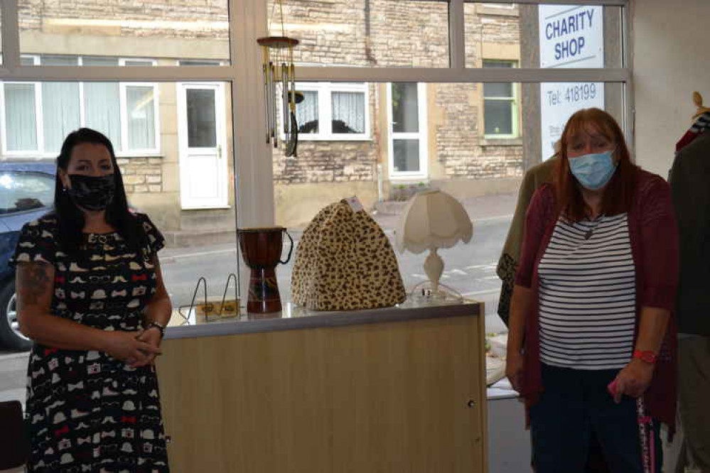 Manager Julie (right) and one of her "wonderful" volunteers Manager Julie (right) and one of her "wonderful" volunteers
