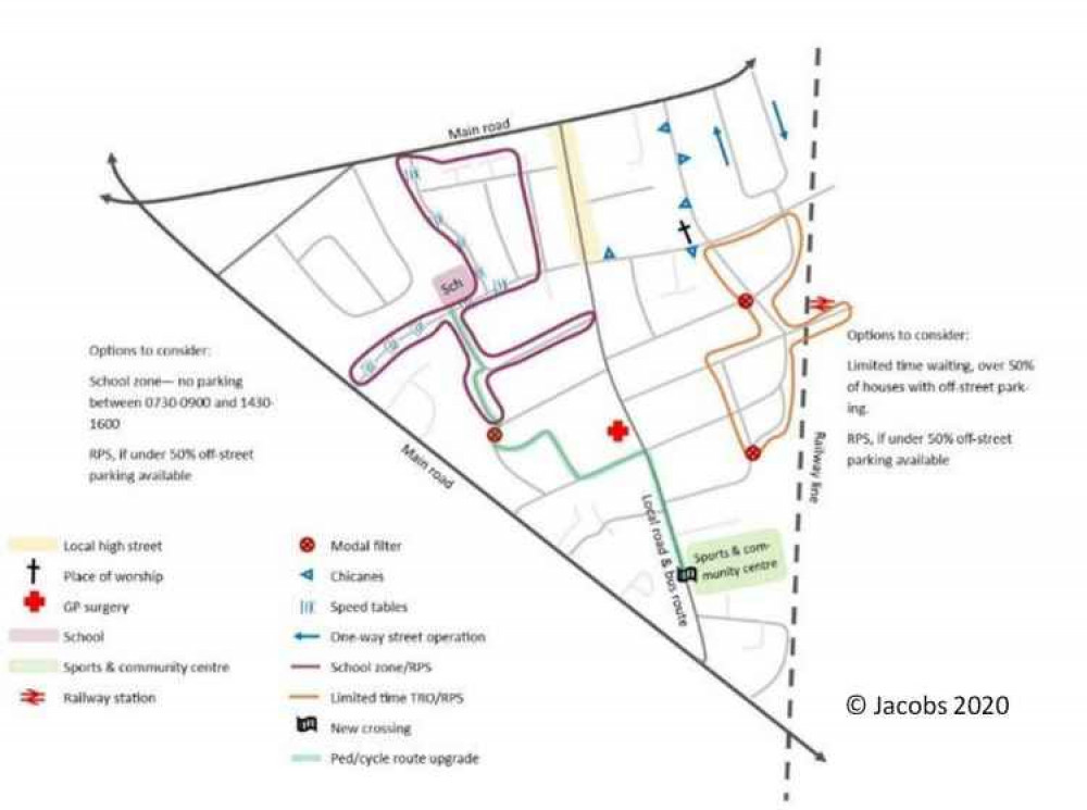 An example of a low traffic neighbourhood. Jacobs. Permission for use by all partner An example of a low traffic neighbourhood. Jacobs. Permission for use by all partner