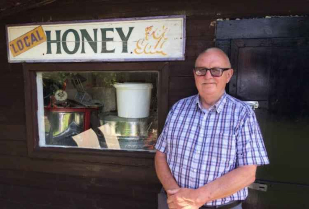Doug with the sign that once adorned his milk float Doug with the sign that once adorned his milk float