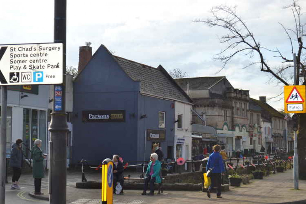 It was very peaceful - and socially distanced today in the heart of Midsomer Norton